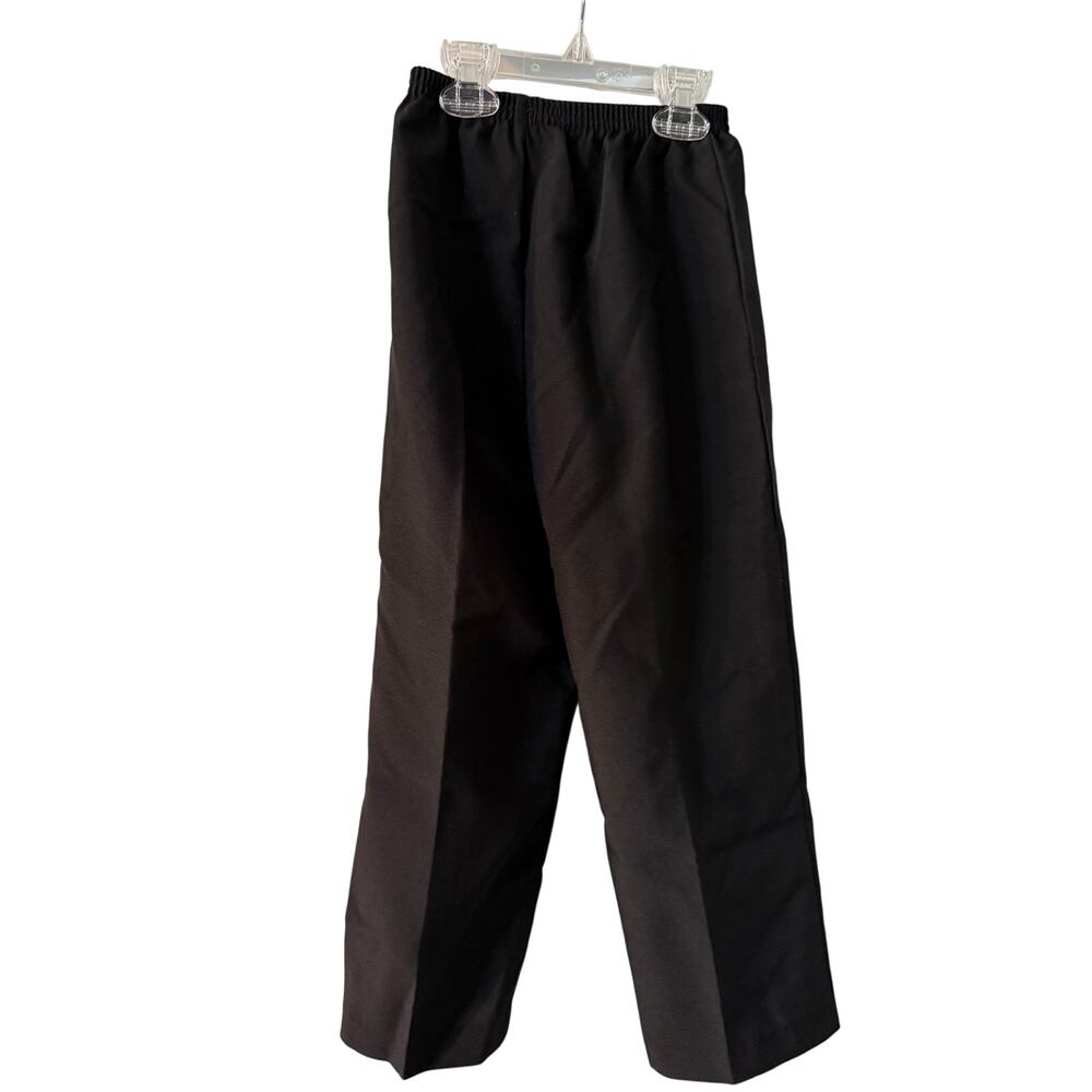Black Size 6 Boys Dress Pants Elastic Waist Band - Picture 1 of 5